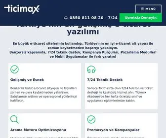 Ticimax.com(E-ticaret Yazılımları ve Altyapı Sağlayıcısı) Screenshot