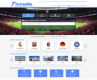 Tickazilla.com(Buy tickets & hotels for football (soccer)) Screenshot