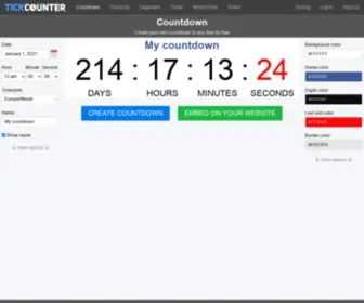 Tickcounter.com(Make Your Countdown Timer For Free) Screenshot