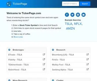 Tickerpage.com(TickerPage) Screenshot