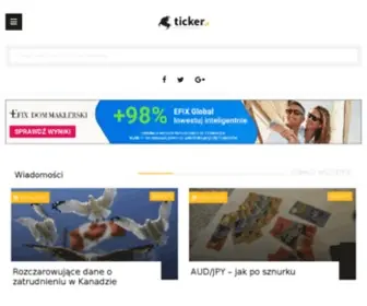 Ticker.pl(Największa polska giełda domen internetowych. Najniższe ceny przedłużenia. Nie zastanawiaj się) Screenshot