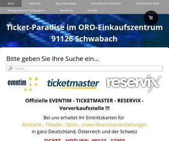 Ticket-Paradise.de(Ticket-paradise Webseite) Screenshot