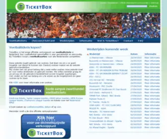 Ticketbox.nl(Officieel ticketverkooppunt voetbalkaarten) Screenshot