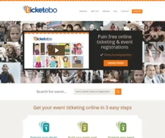 Ticketebo.com.au(Event Ticketing Online) Screenshot