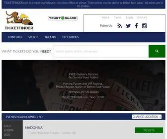 Ticketfinder.com(FREE Delivery Discount Code goo2019 Save 10%) Screenshot
