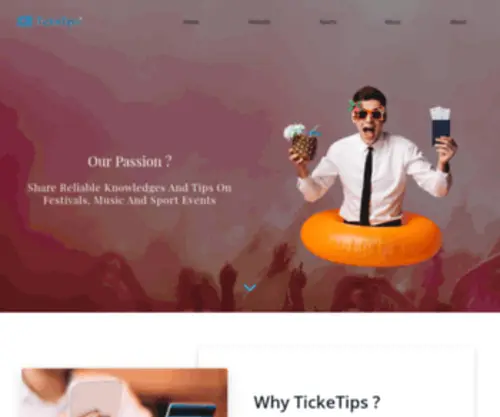 Ticketips.net(Front Page) Screenshot