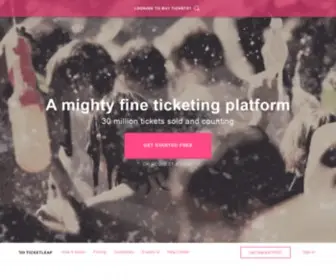 Ticketleap.com(Online ticketing the way it should be) Screenshot