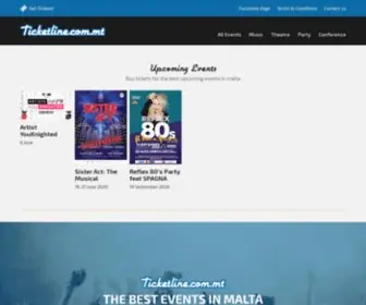 Ticketline.com.mt(Online Tickets Malta) Screenshot