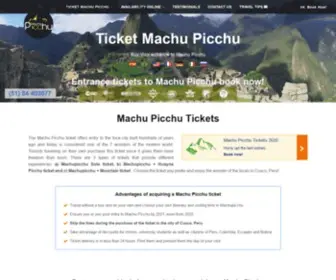 Ticketmachupicchu.com(Ticket Machu Picchu) Screenshot