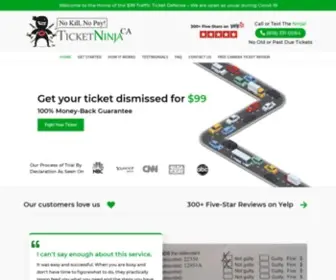Ticketninjaca.com(The best way to fight traffic tickets in California) Screenshot