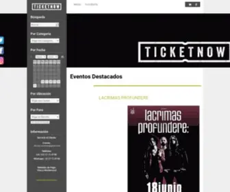 Ticketnowmexico.com(Espectáculos) Screenshot