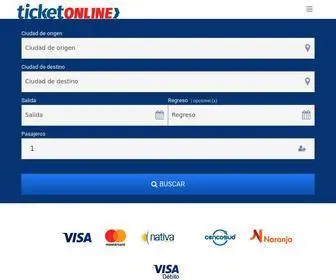 Ticketonline.com.ar(Pasajes de Micro baratos en Ticket Online) Screenshot