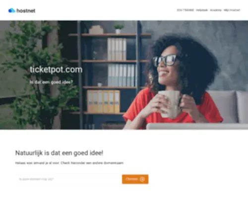 Ticketpot.com(Hosted by one.com) Screenshot