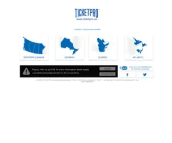Ticketpro.ca(Vente de billets) Screenshot