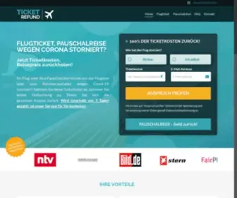 Ticketrefund.de(Flug stornieren und Geld zurück) Screenshot