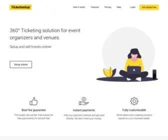 Ticketsetup.com(Sell tickets online) Screenshot