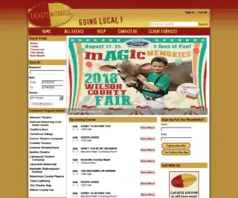 Ticketsnashville.com(Exclusive Tickets to Events in Nashville) Screenshot