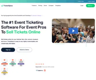 Ticketspice.com(The #1 Event Ticketing Software To Sell Tickets Online) Screenshot