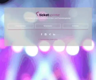 Ticketsprinter.de(Ihr Partner für die Promotion von Kultur) Screenshot