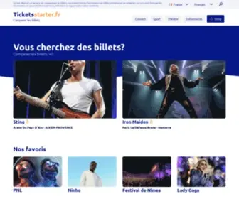 Ticketsstarter.fr(Comparer les billets) Screenshot