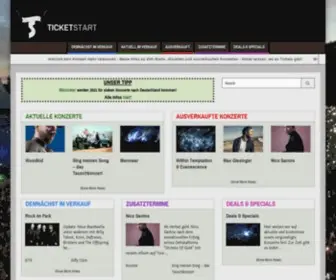 Ticketstart.de(VVK-Starts und Tickets für aktuelle Konzerte) Screenshot