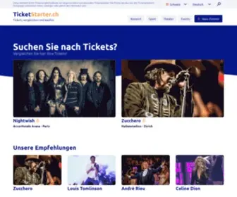 Ticketstarter.ch(Tickets vergleichen und kaufen) Screenshot