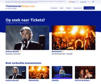 Ticketstarterbelgie.com(De Ticketvergelijker) Screenshot