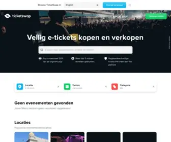 Ticketswap.nl(Veilig tweedehands e) Screenshot