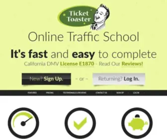 Tickettoaster.com(The top service Internet traffic school) Screenshot