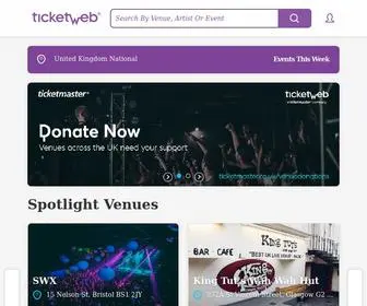 Ticketweb.uk(Independent music) Screenshot
