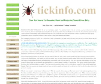 Tickinfo.com(Tick ID website for common north american ticks) Screenshot