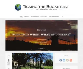 Tickingthebucketlist.com(Ticking the Bucketlist Let the travellers' tribe grow) Screenshot