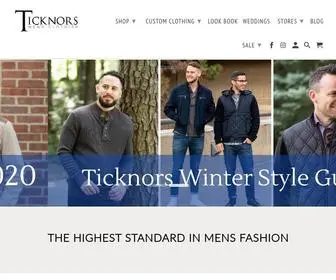 Ticknors.com(High Quality Mens Clothing & Menswear) Screenshot