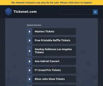 Tickonet.com(Our Event Tickets and Travel Affiliate Program) Screenshot