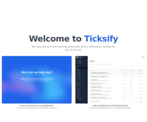 Ticksify.com(Customer Support Software for Freelancers and SMBs) Screenshot