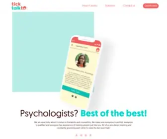 Ticktalkto.com(Best online counselling and therapy) Screenshot