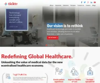 Tickto.com(Healthcare IT services with IOT & automation) Screenshot