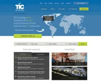 Ticrecruitment.com(International Teaching Jobs) Screenshot
