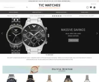 Ticwatches.co.uk(Tic Watches the UK's number one for designer watches our slogan time) Screenshot