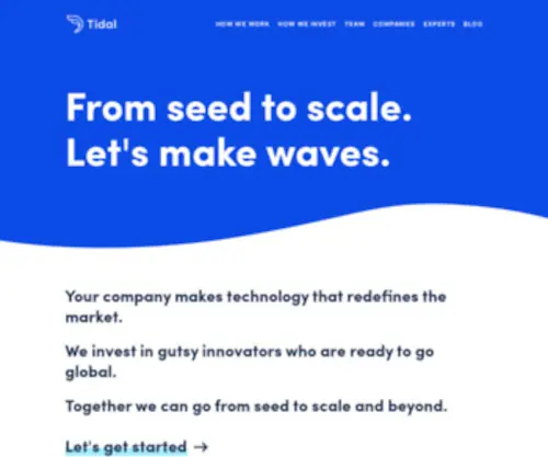 Tidalvc.com(Tidal Ventures) Screenshot