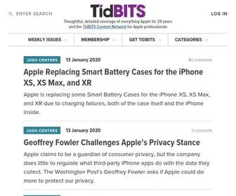 Tidbits.com(Thoughtful, detailed coverage of everything Apple for 28 years TidBITS) Screenshot