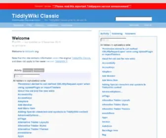 Tiddlywiki.org(Tiddlywiki) Screenshot