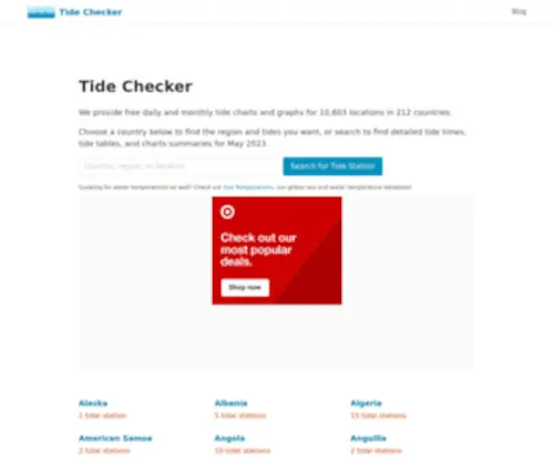 Tidechecker.com(Tide Checker) Screenshot