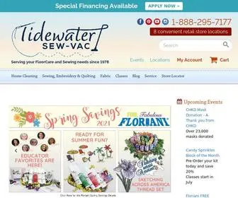 TidewatersewVac.com(Sewing Machines) Screenshot