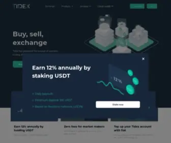 Tidex.com(Crypto Exchange) Screenshot