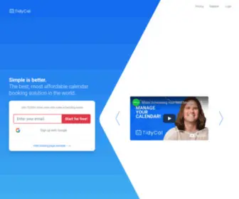 Tidycal.com(The simple calendar management and booking solution) Screenshot