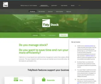 Tidystock.com(Simple inventory management) Screenshot