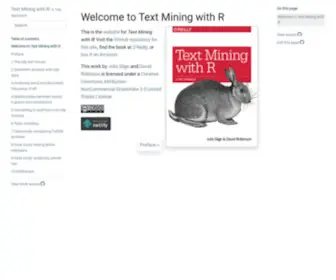 Tidytextmining.com(Text Mining with R) Screenshot