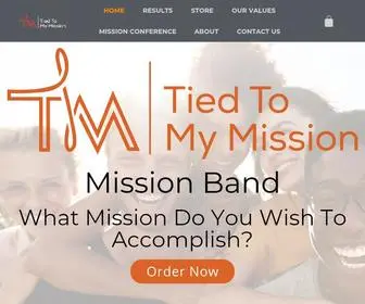 Tiedtomymission.com(Get motivated with the Tied To My Mission promise bracelet. The TTMM Power Band) Screenshot