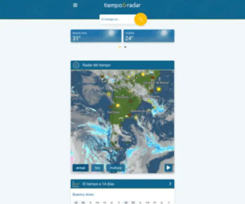 Tiempoyradar.com.ar(Tiempo & Radar Argentina) Screenshot